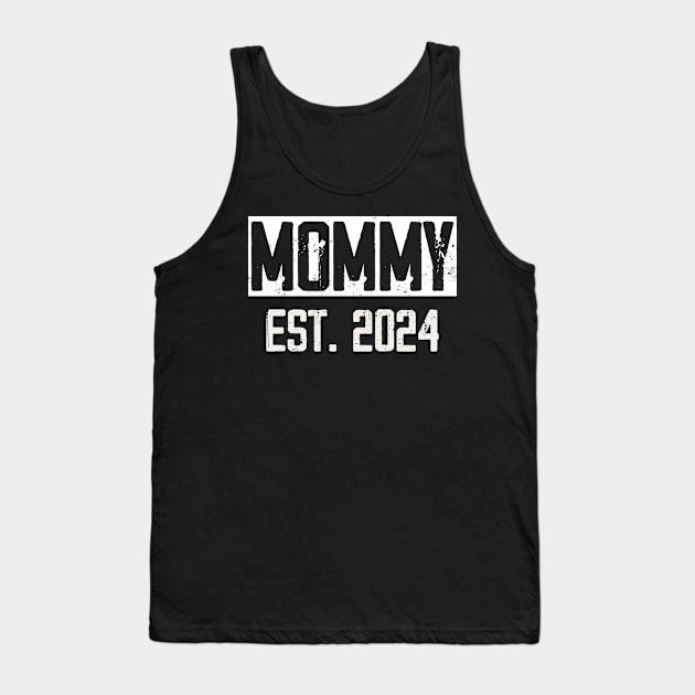 New Mommy Est 2024  New Mom Pregnancy 2024 Tank Top by Hussein@Hussein